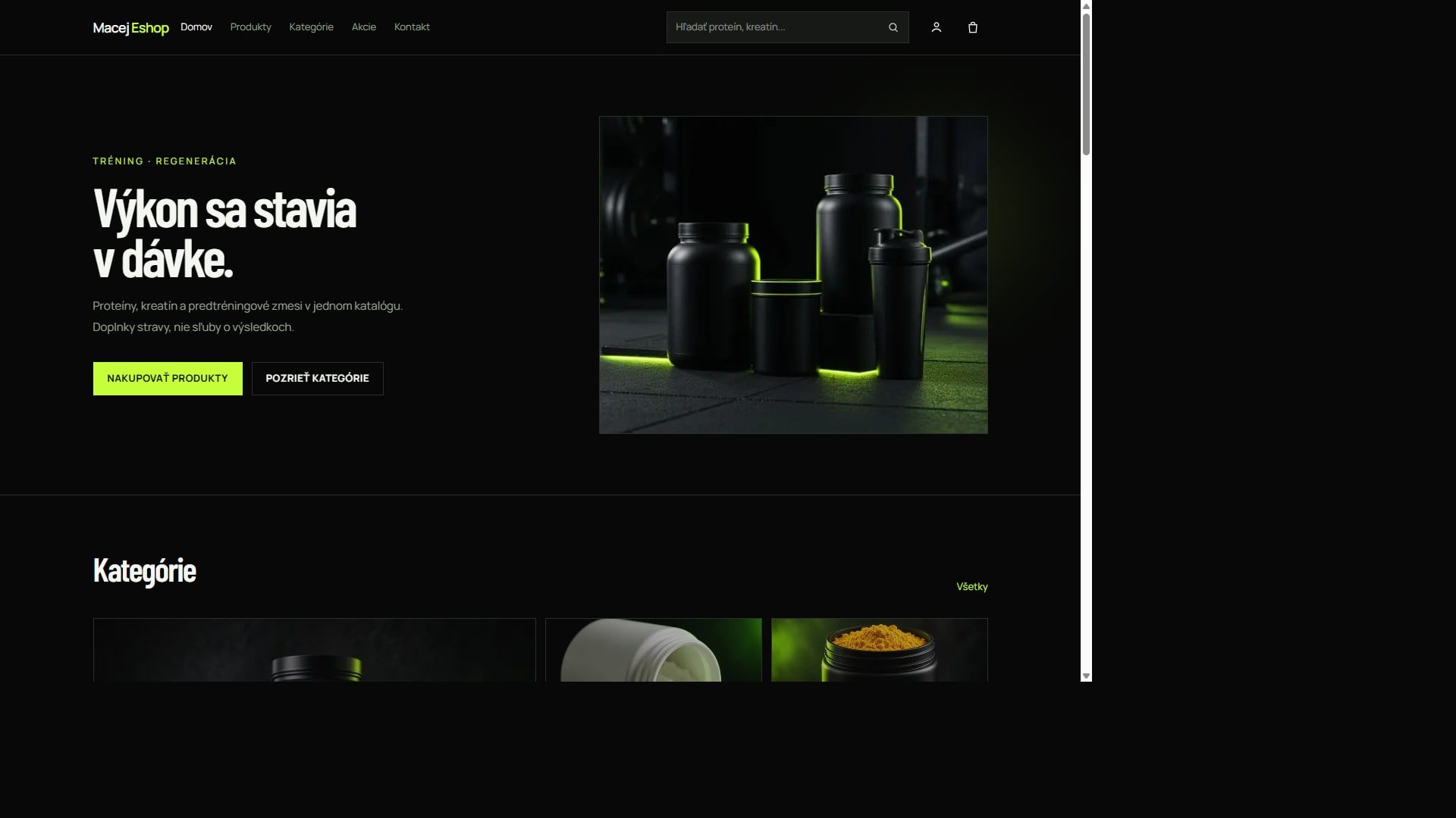 E-shop Demo homepage